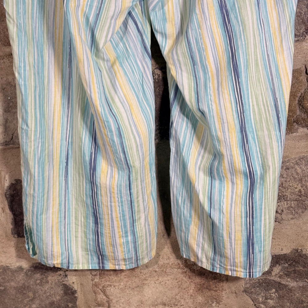 Cacique Striped Pajama Pants Lounge Sleepwear‎ Women's Size 18/20 Blue Yellow - Picture 8 of 10